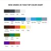 tank top color chart - Joe Rogan Store