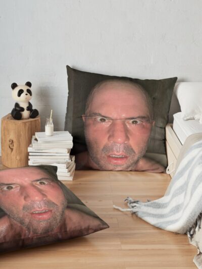 Joe Rogan Sauna Face Throw Pillow Official Joe Rogan Merch